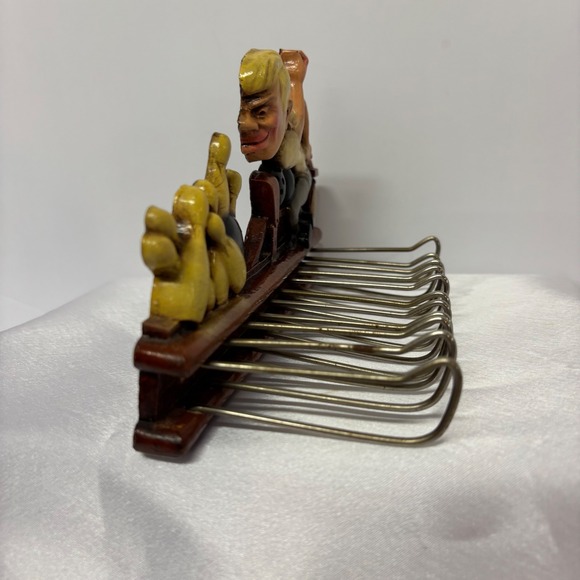 Vintage Bowling Pin Man Rack‎ Tie Scarf Holder Wall Decor Novelty VTG - Picture 4 of 5